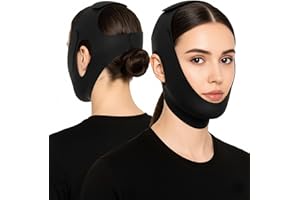 JetFresh Chin Strap for Sleeping and Snoring - Black Anti Snoring Device for Men and Women, Breathable and Skin-Friendly Snore Stopper with Adjustable Fit That Holds Jaw in Place & Supports CPAP Users