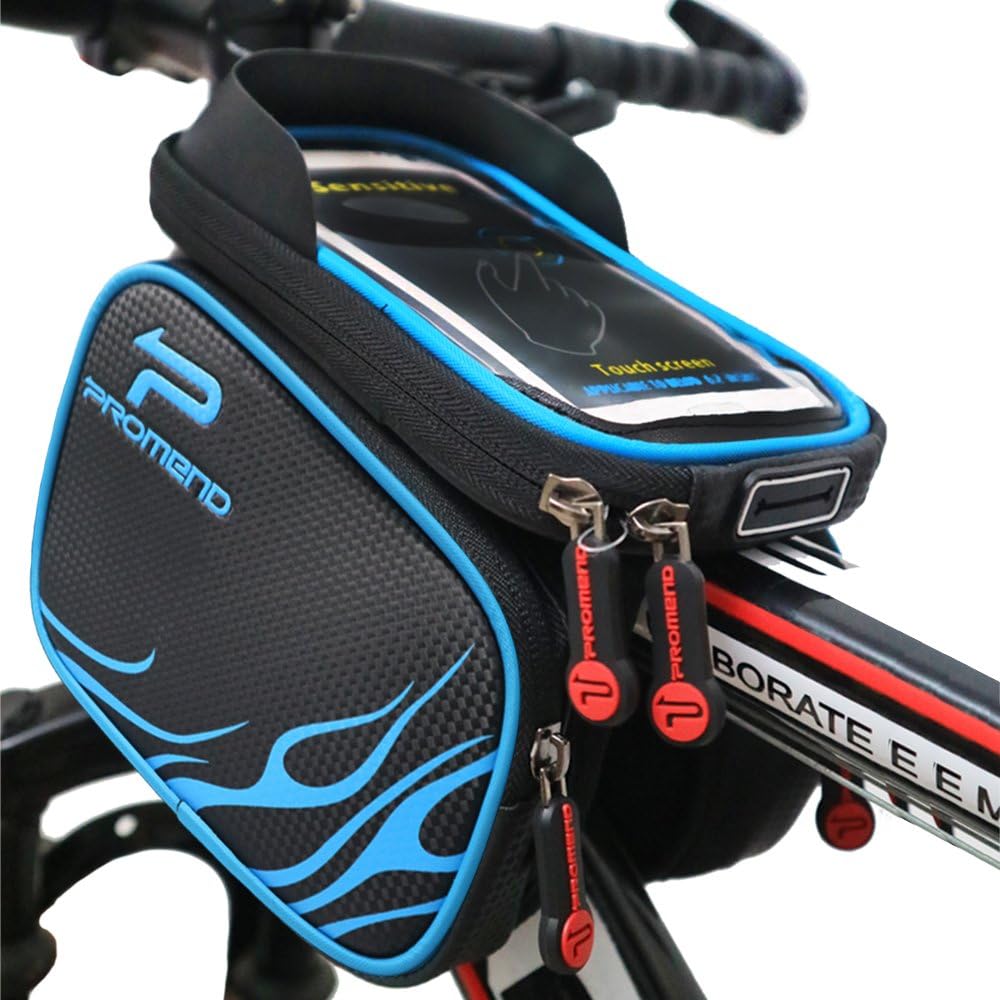 Bike Frame Bag Bike Pouch, XBoze Cycle Top Tube Bag Double Pouch Water