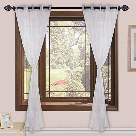 Buy Homefab India Tissue Plain Modern 2 Piece Eyelet Polyester