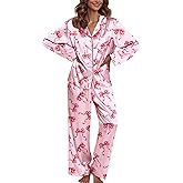 Ekouaer Pajamas For Women Set Silk Pjs 2 Piece Satin Sleepwear Long Sleeve Button Down Lounge Sets With Pant