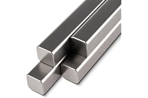 Rocaris 4 Pcs 1/2" x 1/2" x 12" Hot Rolled Steel Square Bar, Weldable A36 Key Stock Steel Rod for Various Mechanical Parts or DIY Project
