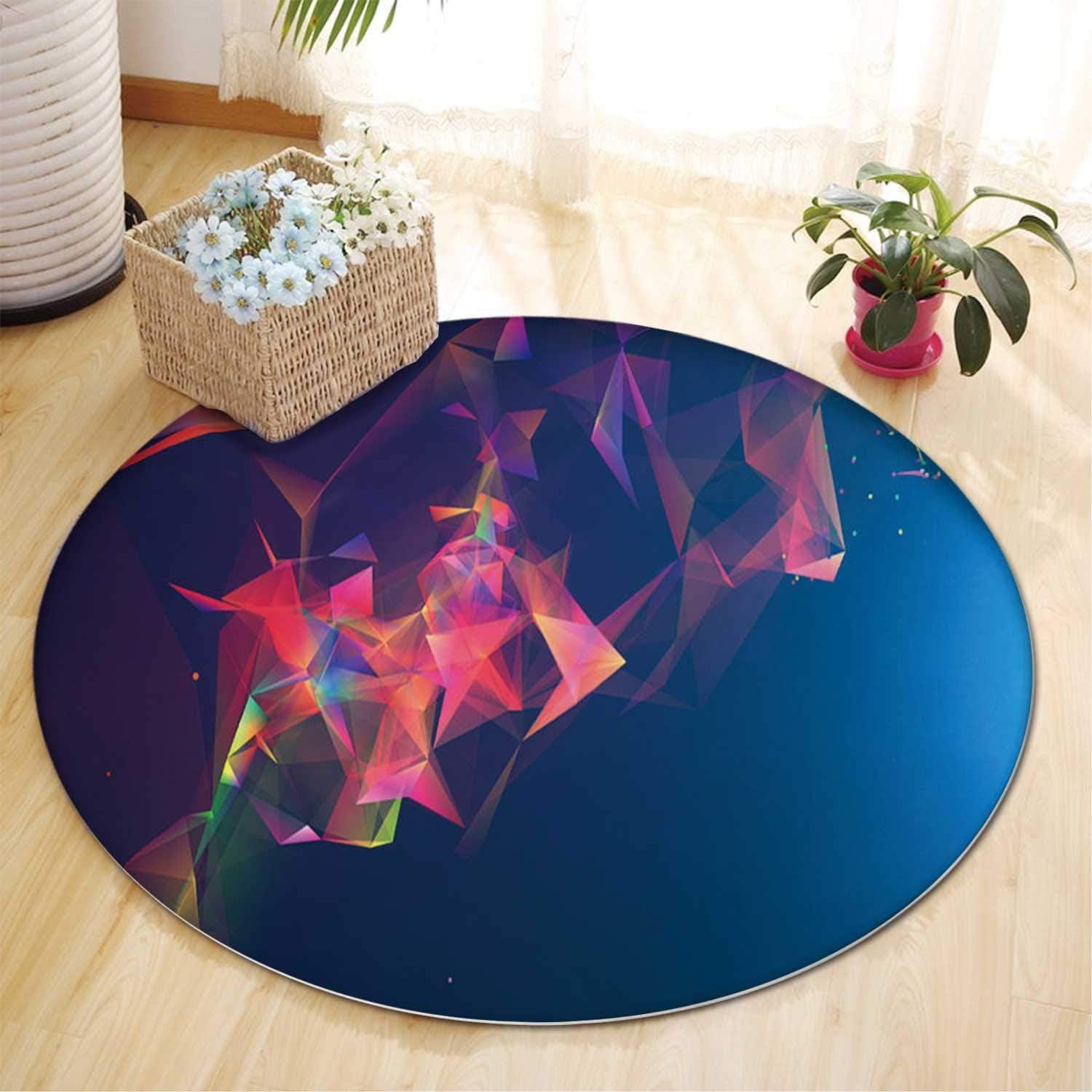 Abstract Background Rugs,171920 Shag Area Rug,4 ft