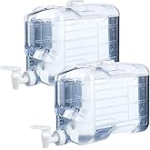 2 Pack 1.5 Gallon Fridge Water Dispensers Bottle with Leak-proof Spigot and Convenient Handle Drink Dispenser for Fridge - Refrigerator Water Dispenser for Party Drink Juice Iced Tea