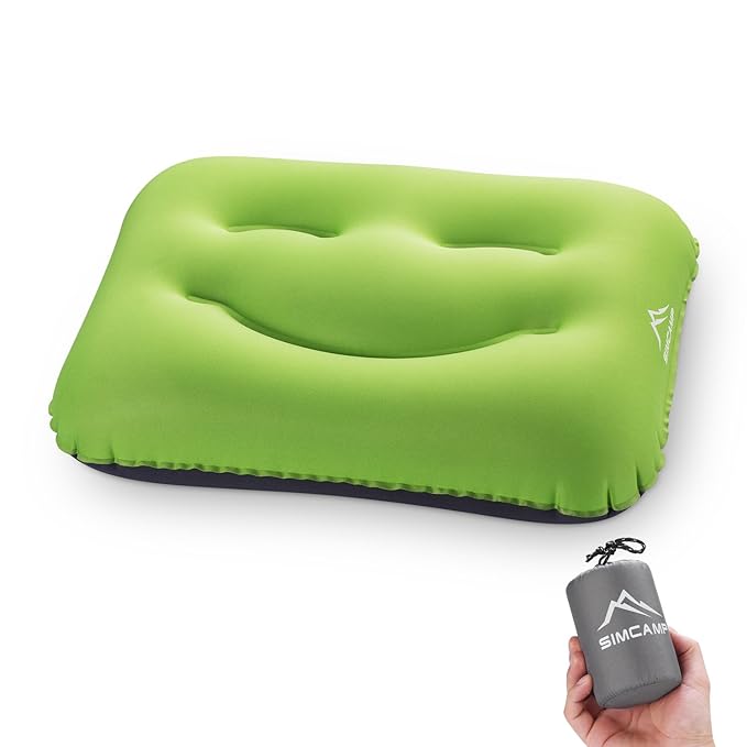 SIMCAMP Ultralight Inflatable Travel Camping Pillow Compressible