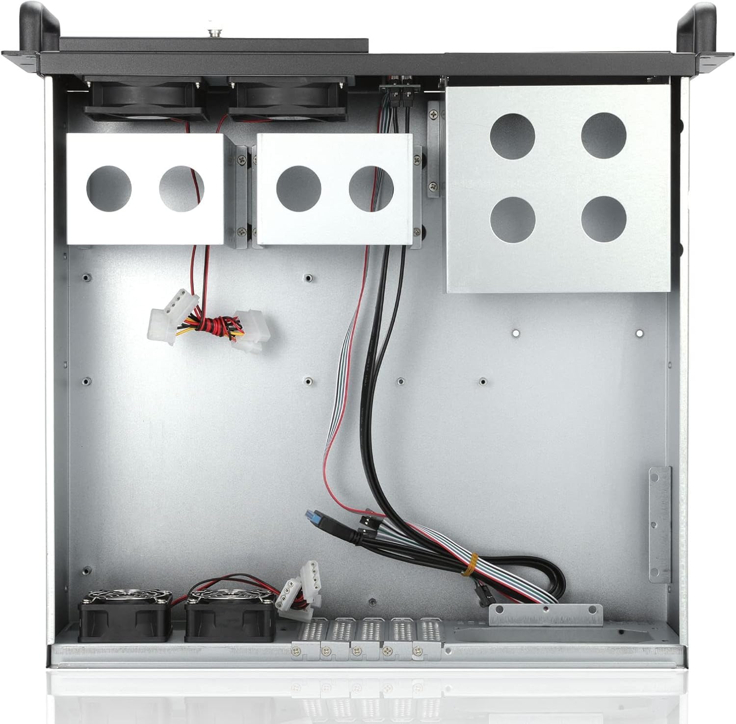 RackChoice 3u Rackmount Server Chassis MATX/Mini-ITX 3x5.25 Support PS2 PSU w/Side 80mm or Bottom 120mm Fan or SFX PSU (Need to use The braccket in Screw Box), dust Filter Front Easy maintenace