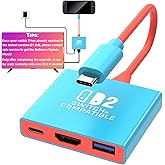 Amoner U Switch 2 Dock, Replacement for Nintendo Switch 2 Dock Accessories (2025), Switch 2 TV Docking Station Support 4K/60Hz, PD 60W, USB 3.0 Port, Compact Travel Portable Switch2 for HDMI Adapter