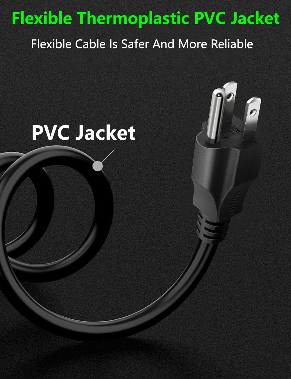 5FT AC Power Cord Replacement Compatible Vizio TV 6FT Extension 3 Prong
