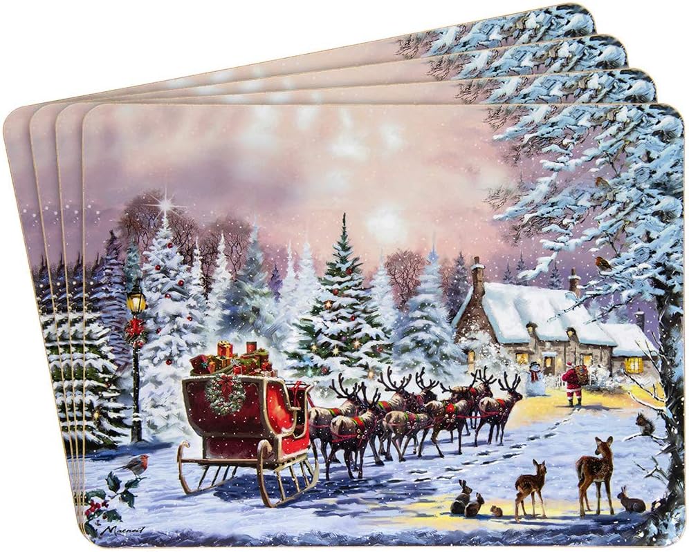 The Leonardo Collection Christmas Tableware 4 Pack Corked Back