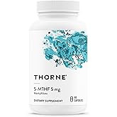 THORNE - 5-MTHF - Methylfolate (Active B9 Folate) Supplement - Supports Cardiovascular Health, Fetal Development, Nerve Health, Methylation & Homocysteine Levels* - 60 Servings - 5-MTHF 5mg
