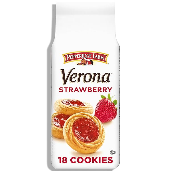 PEPPERIDGE FARM VERONA STRAWBERRY THUMBPRINT COOKIES, 6.75 OZ BAG (18 COOKIES)