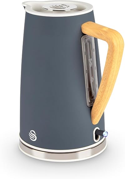 Swan Nordic Cordless Jug Kettle 1.7L 3KW Grey with Fast Boil Tech