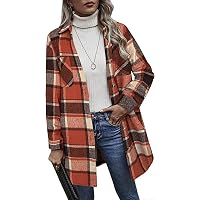 Aloruh Cappotto lungo a maniche lunghe monocromatico e minimalista da donna, abbigliamento casual autunnale, stile snellente, un cappotto versatile