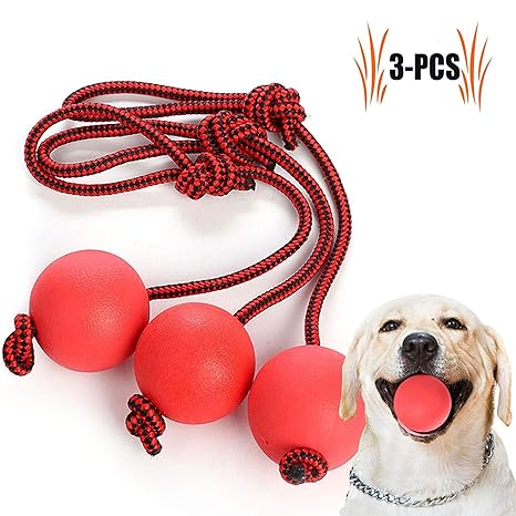 Legendog Bolas para Perros, Pelota de Goma de Goma Elástica Sólida ...