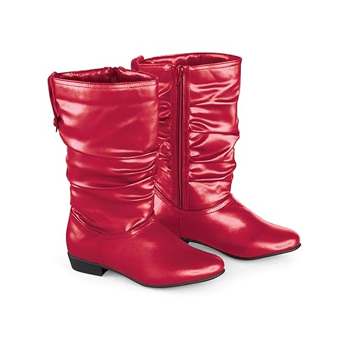 low heel burgundy boots