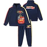 Disney Cars Lightning McQueen Boys Zip Up Jacket and Pants 2 Piece Set for Toddler and Big Kids