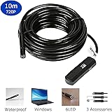 Inspection Camera Aoleca Mac/PC/Laptop/Computer/Chromebook USB 10M 6-LED 2 MP HD IP67 Handheld Digital Waterproof USB Borescope Pipe Endoscope Snake Camera