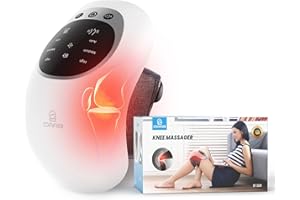 COMFIER Cordless Knee Massager with Heat & Vibration, Rechargeable Knee Brace for Knee with LED Screen, Ideal Gifts for Men W