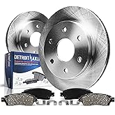 Detroit Axle - Front Brake Kit for Chevy GMC Silverado Sierra Yukon XL Avalanche 1500 Tahoe Cadillac Escalade EXT ESV Disc Brake Rotors Ceramic Brakes Pads Replacement : 12" inch Rotor