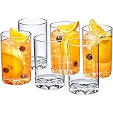 Amazing Abby - Liberty - 10-Ounce Plastic Tumblers (Set of 6), Drinking Glasses, Reusable Cups, BPA-Free, Shatter-Proof, Dishwasher-Safe (Made of Plastic, NOT Glass)