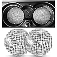 Osilly Bling Car Cup Holder Coaster, 2 Pack Crystal Rhinestone Anti-Slip Insert Coasters, Universal 2.75 Inch Fashion Automotive Cup Mat, Car Interior Accessories Decor Gifts for Women (White)