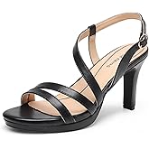 DREAM PAIRS Women's Platform Strappy Heels High Heeled Sandals Open Toe Comfortable Dressy Shoes with Adjustable Ankle Strap