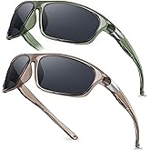 SKYOAK Scratch/Saltwater Resistant/Anti-stain Coating Polarized Lens Sports Sunglasses Men Women TR90 Wrap Around Sun Glasses