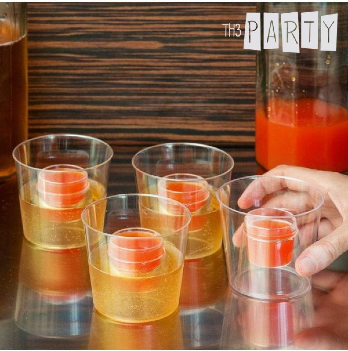 Set Of 4 Bomb Shot Plastic Shooter Cups Shot Drinking Cocktail Party Glasses New