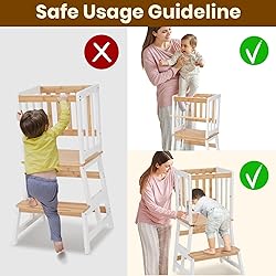 COSYLAND Kids Kitchen Step Stool, Toddler Standing