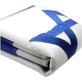 Israeli Flag 3x5 ft - Double Sided Embroidered Israel Flags for Outdoor with 2 Grommets, Polyester Outside National Country Flags for Wall, Pole