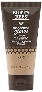 Burt’s Bees Goodness Glows Tinted Moisturizer, Rich in Antioxidants, Honey, 1.0 Ounce