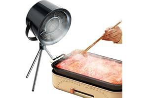 HENGZHE Portable Range Hood for Cooking, Desktop Range Hood with 3 Speeds Adjustment, Hanging Mini Range Hoods Kitchen Exhaust Fan Filtering Fumes for Indoor BBQ, Hot Pot, RV Kitchen (Ash Black)