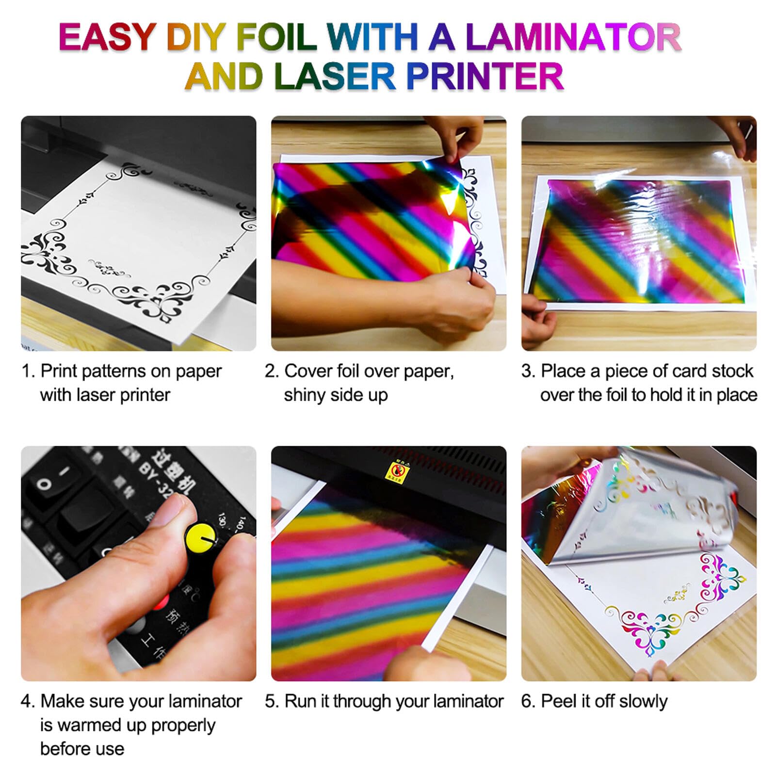 18PCS Transfer Foil Paper Bundle for Foil