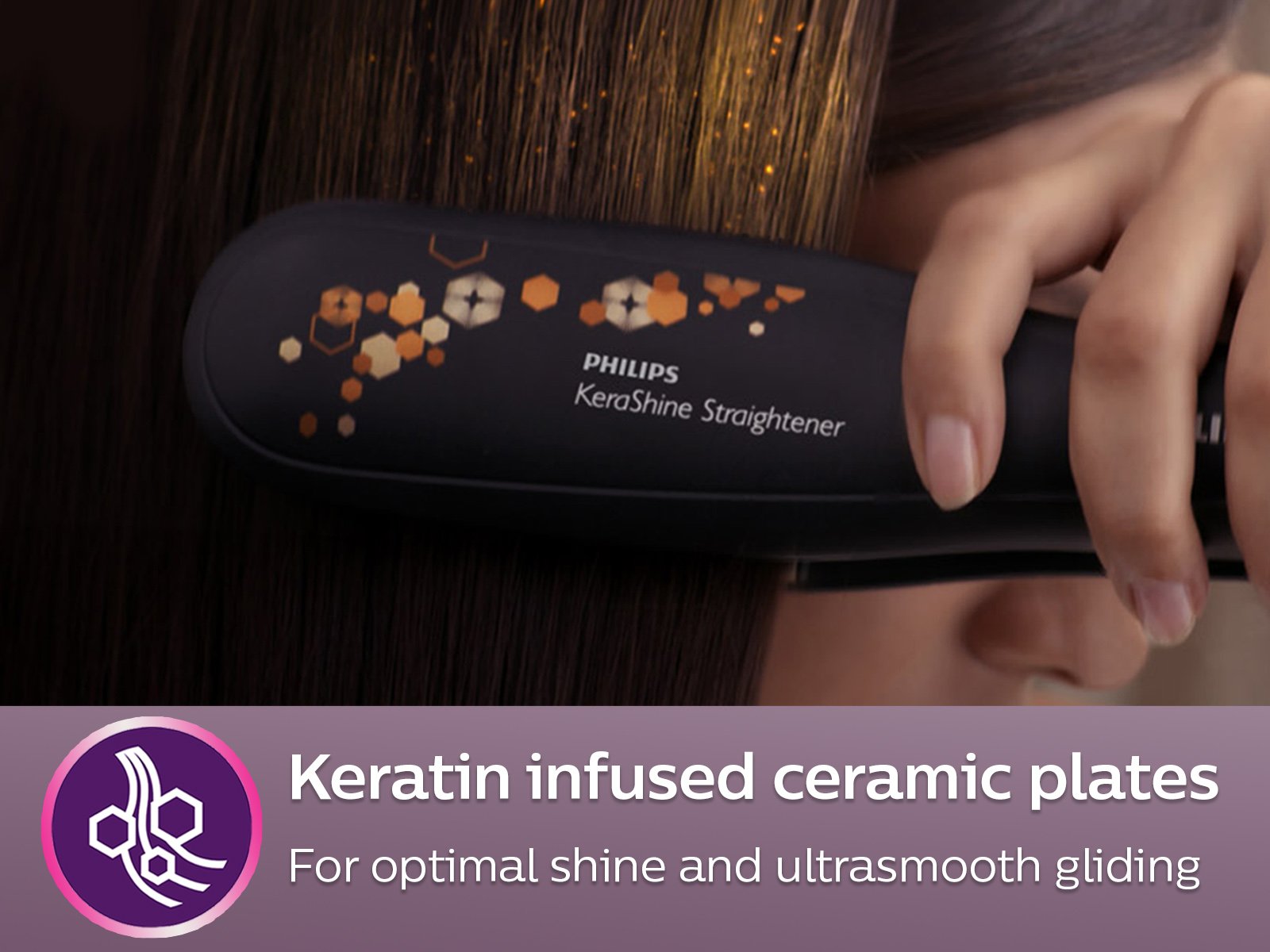 Philips HP8316/00 Kerashine Hair Straightener With Keratin Ceramic