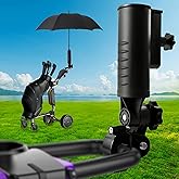 Cartalia Heavy Duty Golf Push Cart Umbrella Holder, Upgraded Aluminium Alloy Base Ultra Windproof, Universal Umbrella Stand for Electric Lawn Mower, Stroller, Wheelchair, Mobility Scooter, Beach Chair