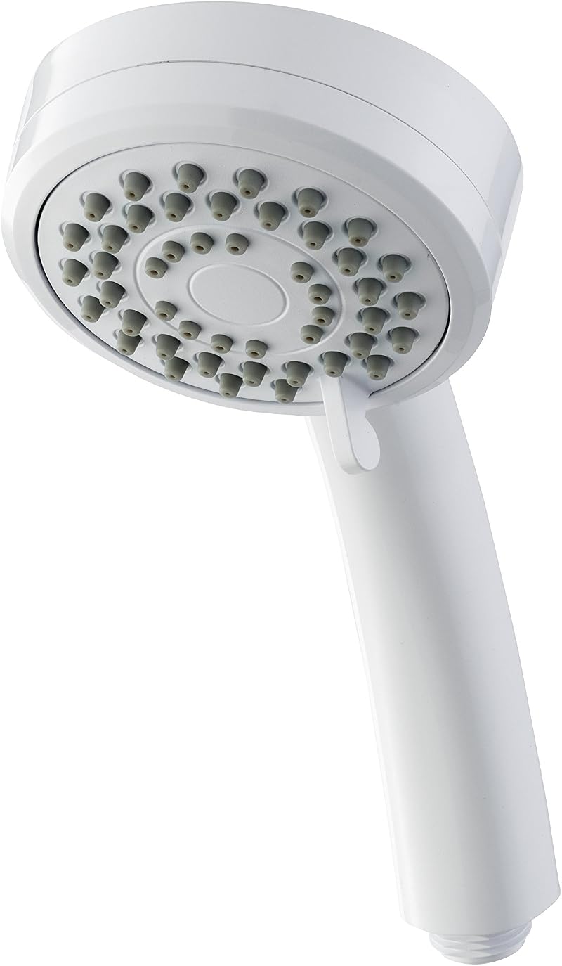 Triton Showers Lara Shower Head White 3 Spray Patterns High Pressure Rub Clean