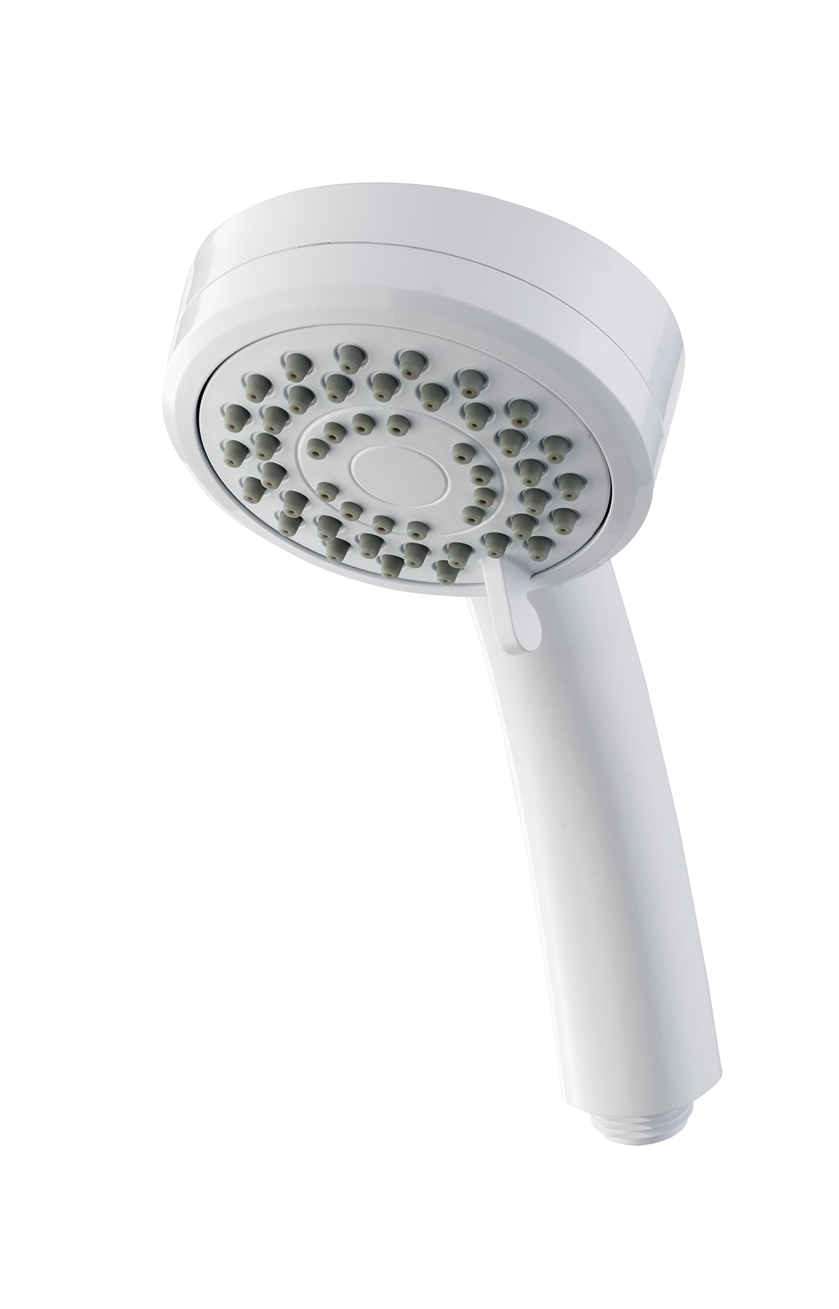 Triton Showers Showerhead | Bathroom Accessory | Water | 3 Spray Patterns | High Pressure Shower Heads | Lara | White Finish | Head Set | Shower Accessories