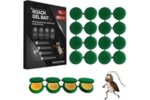 FLODTEEK 16 Pack Cockroach Gel Bait, Highly Effective Roach Killer Indoor Infestation Solution, Fast Acting Cockroach Killer Indoor Home Kitchen Use, Easy to Apply & No Mess Roach Bait, Long-Lasting