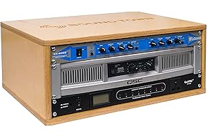 Sound Town DIY 4U Studio Rack with Baltic Birch Plywood, Golden Oak, Assembly Required (SDRK-Y4)