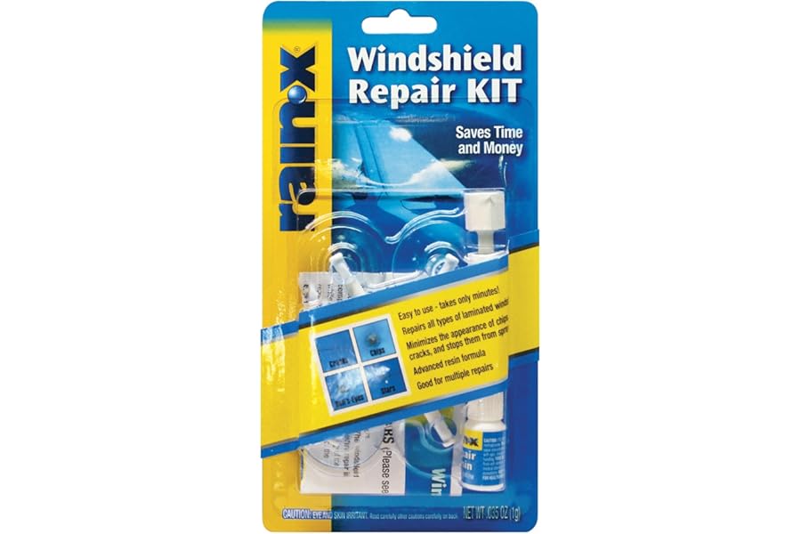 Rain-X 600001 Windshield Repair Kit - Quick and Easy Durable Resin Based Windshield Repair Kit for Chips and Cracks, Good for