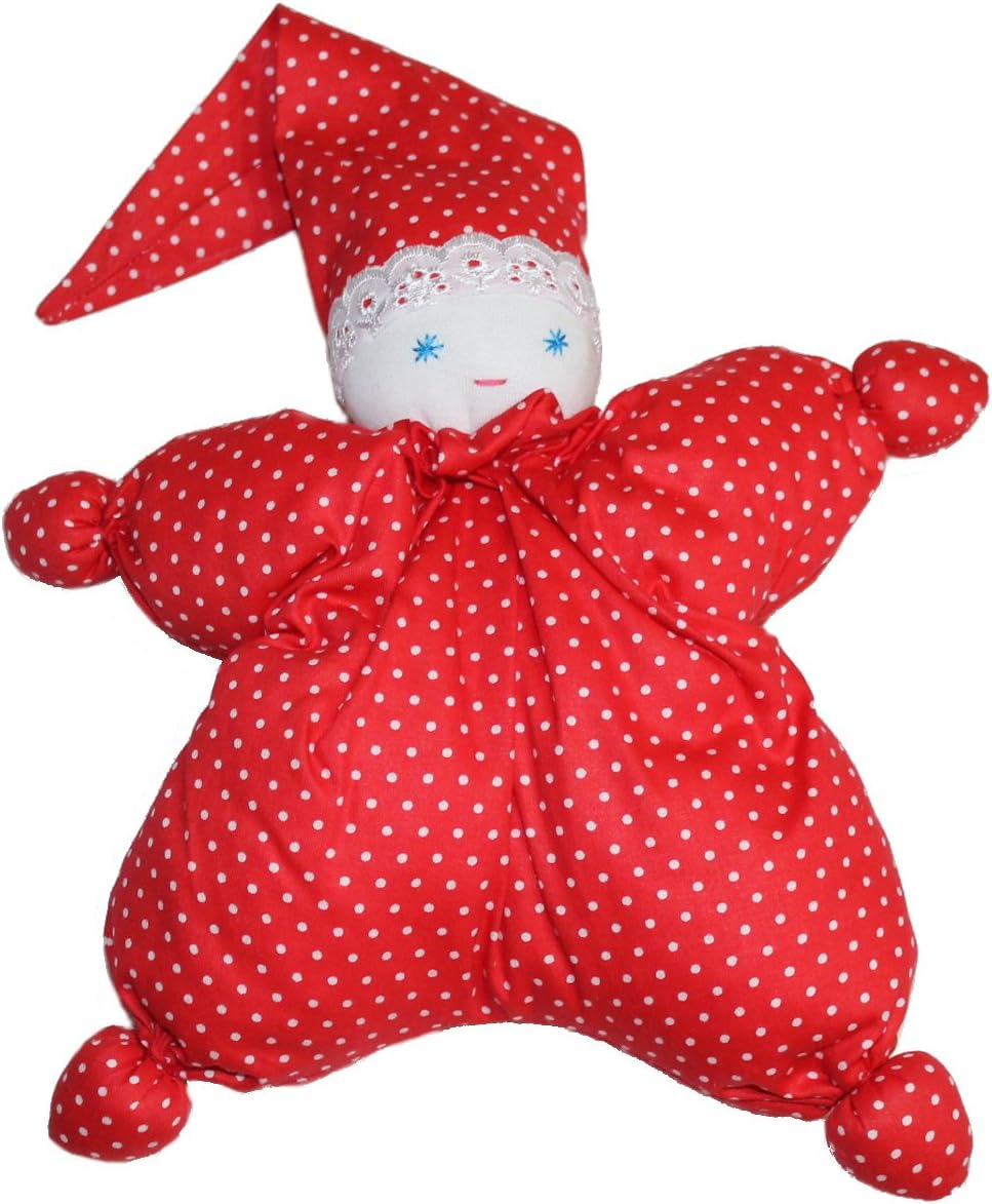 Waldorf Doll - Handmade First Soft Doll For Baby - Cherry