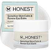 Honest Beauty Sensitive Skin Calm Renew Eye Balm, Moisturizing, Firming, Hypoallergenic, Fragrance-Free, Vegan, 0.5 oz