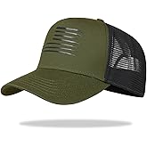 Oversized XXL American Flag Baseball Cap for Men & Women - Big Head Adjustable Snapback Hat - Patriotic Mesh Trucker Hat