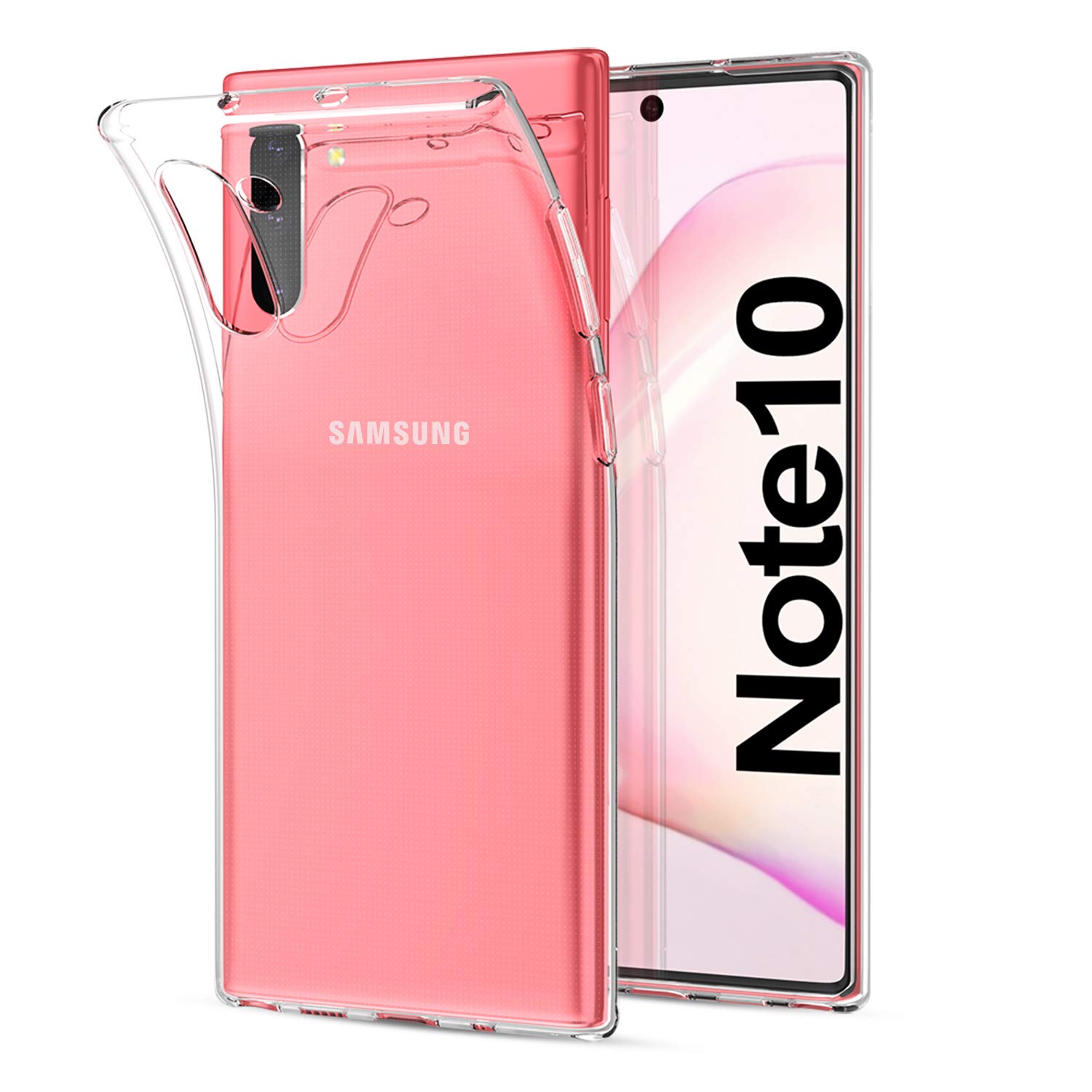 deconext Crystal Clear Case compatible with Samsung Note10,Transparent Ultra Thin Slim Soft TPU Gel Protective Case Cover for Samsung Galaxy Note10(2019) 6.3”