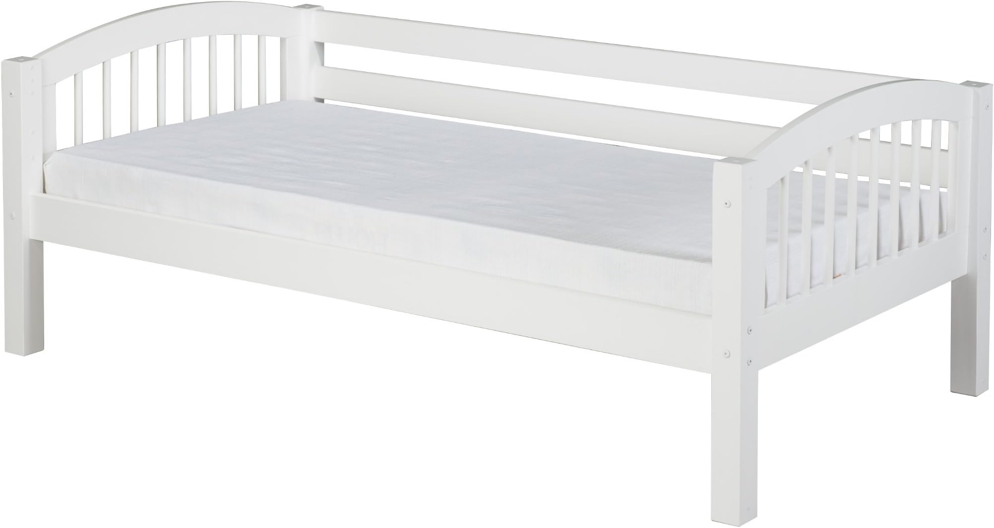 Camaflexi Arch Spindle Style Solid Wood Day Bed, Twin, White