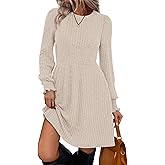 SAMPEEL Dresses for Women 2025 Long Sleeve Fall Fashion Casual Sweater Dress Trendy Outifts