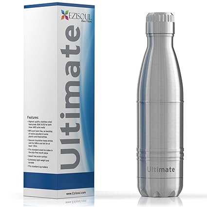 ezisoul ultimate stainless steel double wall vacuum insulated water bottle