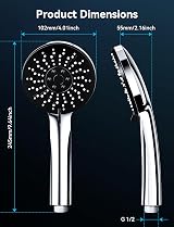 Magichome High Pressure Shower Head 1.5m Hose 5 Modes UK Standard view 7