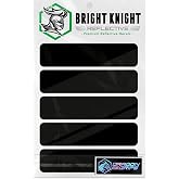 Bright Knight Decals Motorcycle Helmet Decals, 5 Pcs Black | Reflective Tape Decal with 3M Retro Reflective Stickers for Helmet Vinyl
