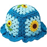 Verdusa Women's Crochet Bucket Hats Foldable Knitted Boho Hat
