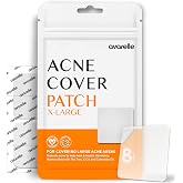 AVARELLE XL Large Hydrocolloid Acne Cover Patches for Face &amp; Body 8 Count | Large Hydrocolloid Pimple Patches, Cystic Zit Patches, Big Spot Stickers, for Cheek, Nose, Body, Tea Tree, Cica, Vegan